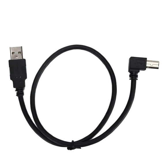 Falleo Clearance USBA to USBB Male Conversion Cable Cord Right Angle Connection Adapter Cable 0.5m Black
