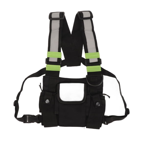 Falleo Clearance Universal Radio Harness Chest Rig Bag Adjustable Shoulder Strap Radio Chest Pack Pouch for 2 Way Radio