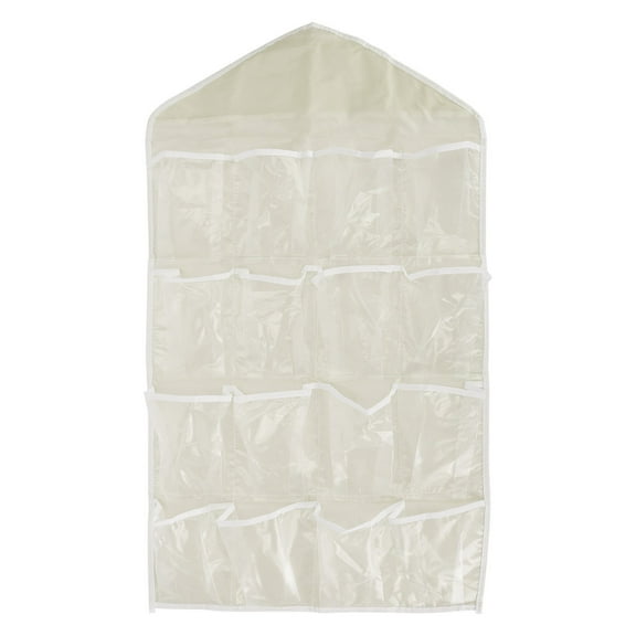 Falleo Clearance Wall Closet Hanging Organizers Over The Door Storage Bag Polyester Hanging Shelves Pocket for Bedroom Living RoomBeige