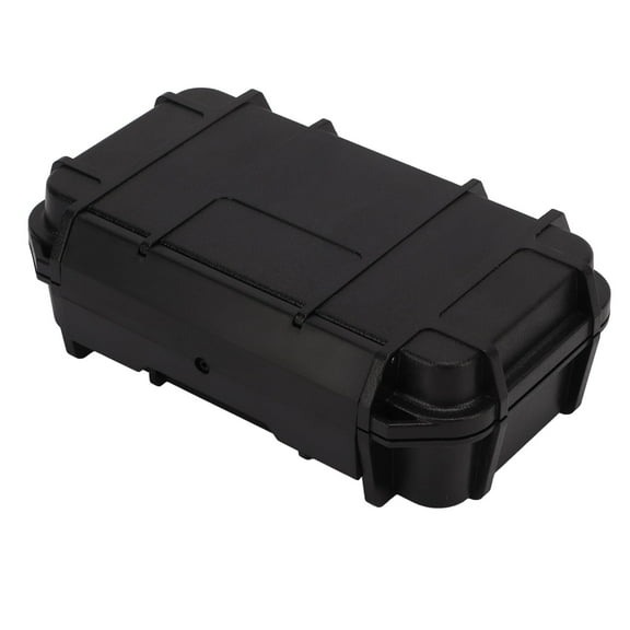 Falleo Clearance Waterproof Hard Carry Tool Case Safety Instrument Tool Box ABS Plastic Storage Toolbox for Outdoor CampingDouble Waterproof Box, Black
