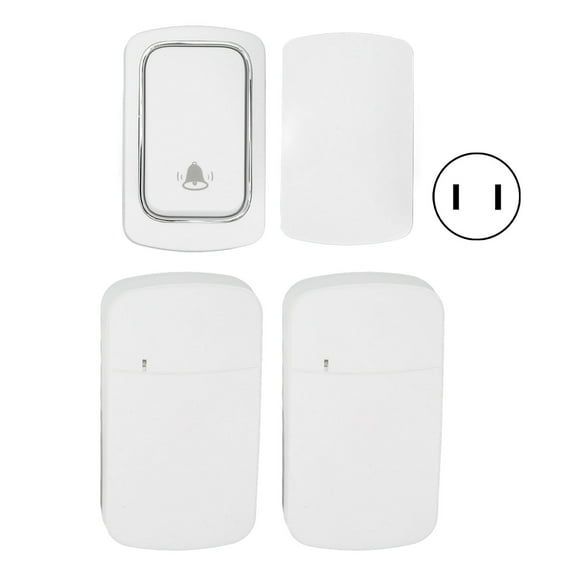 Falleo Clearance Wireless Doorbell Set Battery Free Self Powered Door Bell 2 Receivers Waterproof Wireless Doorbell AC 100?230V US Plug