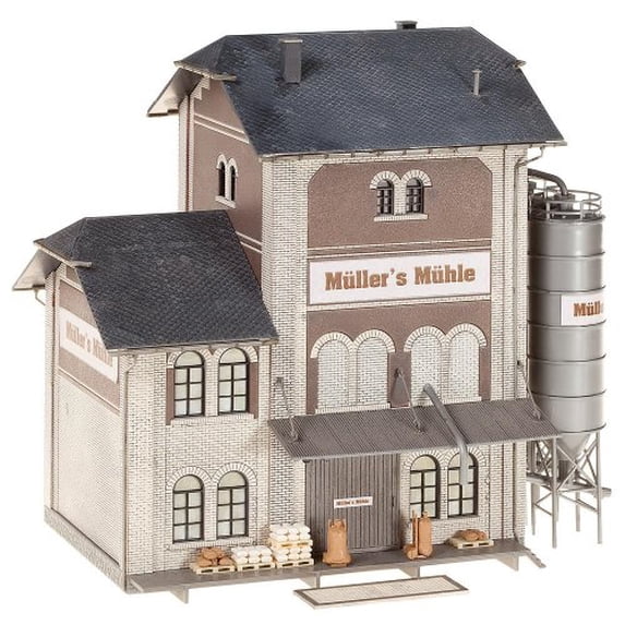 Faller 130228 Industrial Flour Mill Ho Scale Building Kit