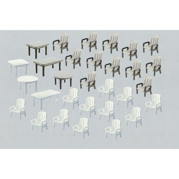 Faller 180439 24 Garden chairs and 6 Tables