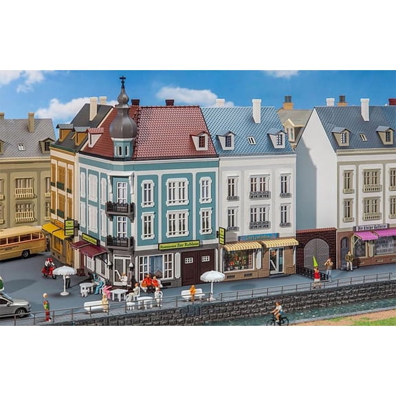 Faller HO Scale Building/Structure Kit Beethovenstrasse Two Corner Row Houses #2