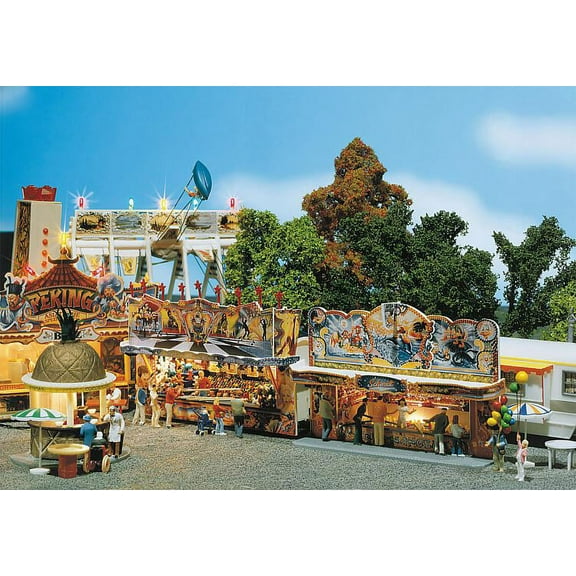 Faller HO Scale Building/Structure Kit Fairground Booths/Ducky Pond/Fishing Game
