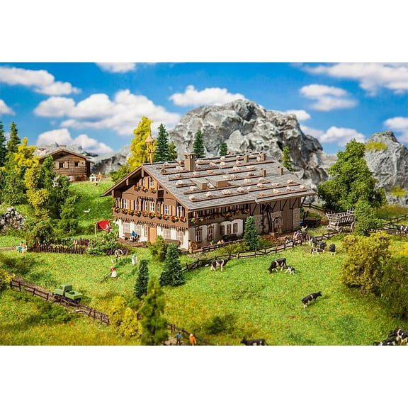 Faller N Scale Building/Structure Kit Historic Alpine Farm House/Home with Barn