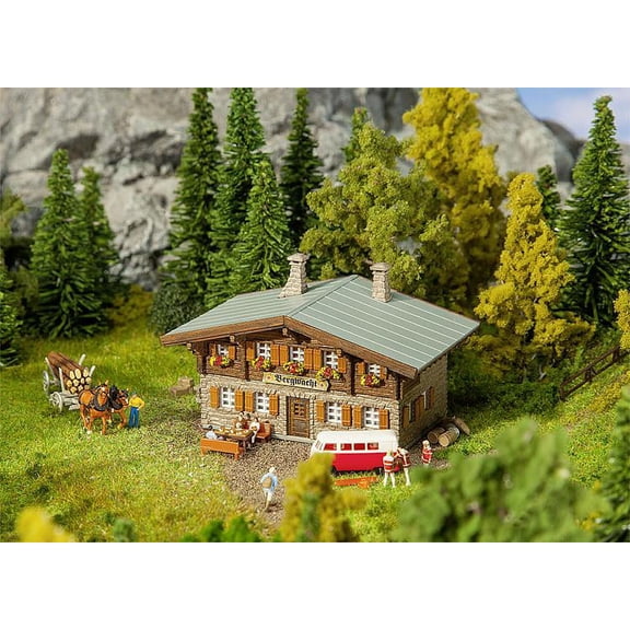 Faller N Scale Building/Structure Kit Mountain Rescue Chalet House - Weathered