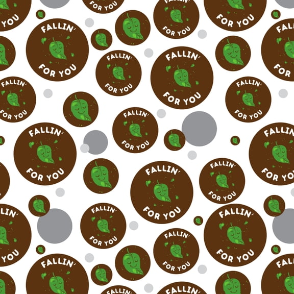 Fallin' For You Falling Leaves Leaf Love Funny Humor Premium Gift Wrap Wrapping Paper Roll
