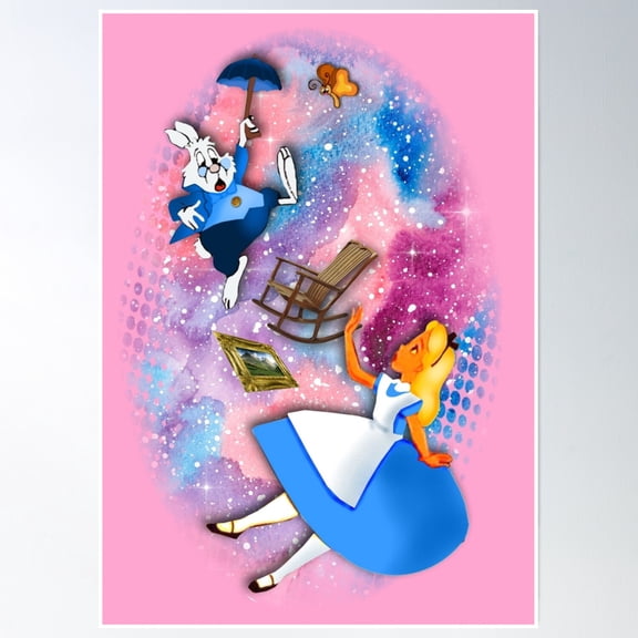 Falling Alice Poster Wall Art, Modern Wall Decor, 8x12 UNFRAMED