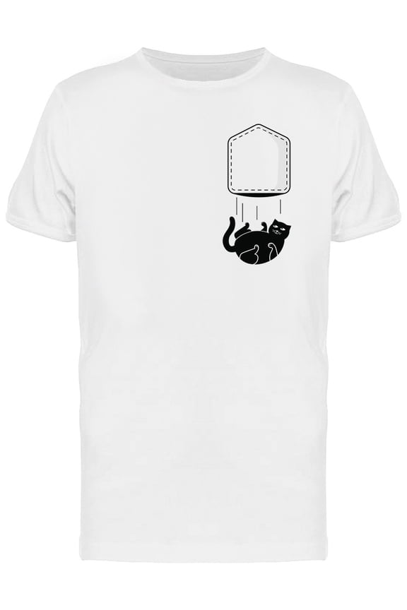 Falling Cat Pocket T-Shirt Men -Image by Shutterstock, Male Medium