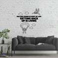 thumbnail image 1 of Falling Down Is Part Of Life Getting Back Up Is Living - Quote Vinyl Wall Sticker Wall Art Wall Decal Recreational Parachuting Room Design Bedroom Decor Skydiving Vinyl Decoration Size (28x30 inch), 1 of 3