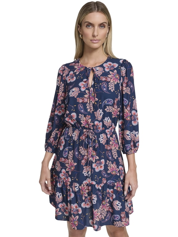Women's Blouson Tiered Dress, Sizes XS-XL