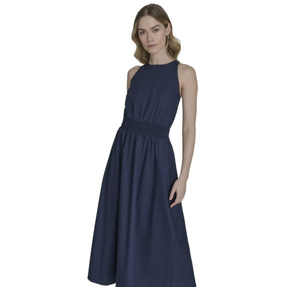 Falling Flowers Women's Cotton Smocked Waist Maxi, Sizes XS-XL