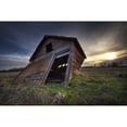 thumbnail image 1 of Falling Granary At Sunrise, Prairies In Edmonton, Alberta Poster Print (34 x 22), 1 of 3