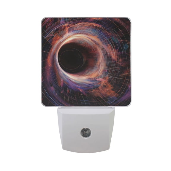 Falling Illusion Geometric Night Light 2 Pack LED Nightlight Plug into Wall Dusk to Dawn Sensor Soft White