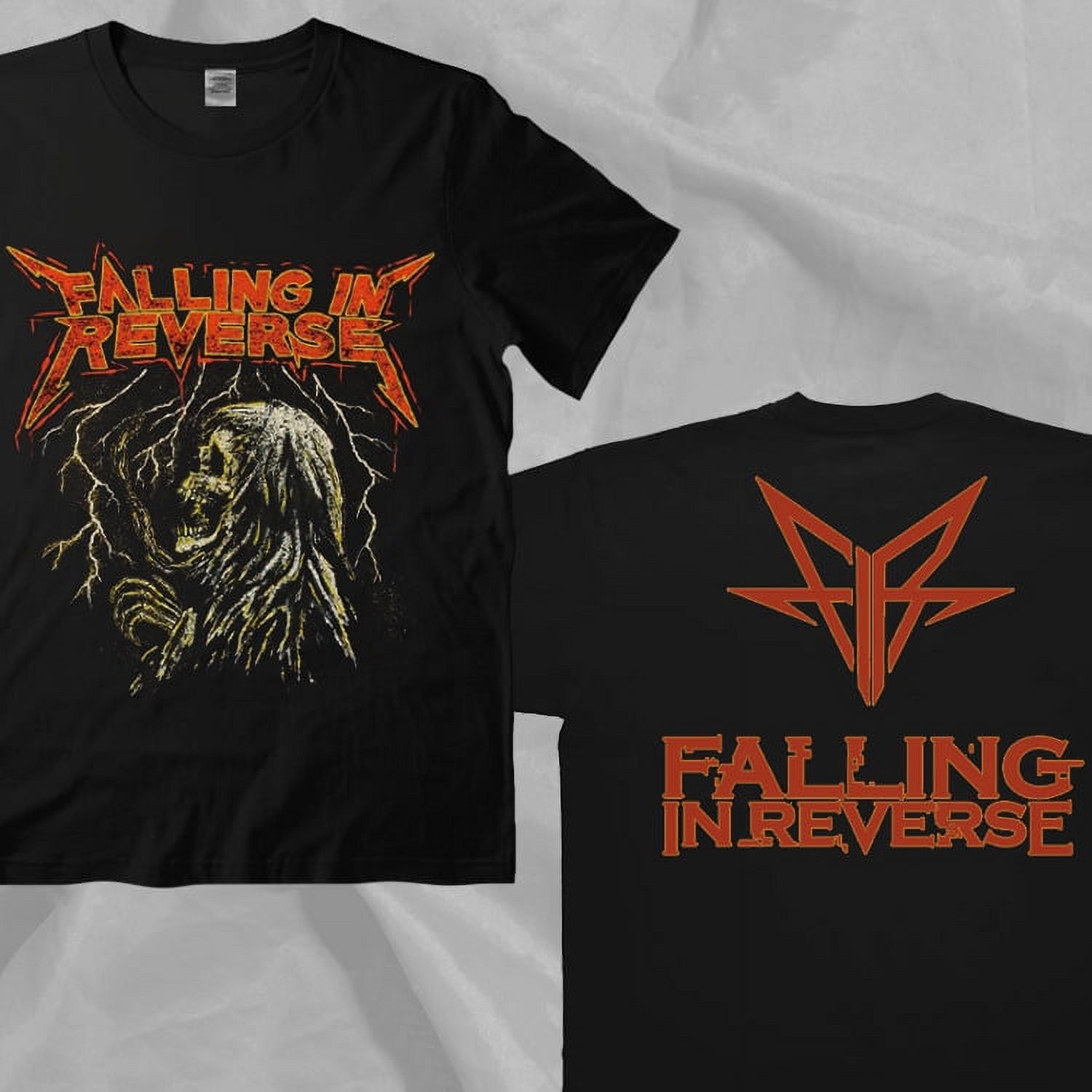 Falling In Reverse Band Retro 2009 Black Double Sided TShirt