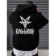 Falling In Reverse Graphic Tee ,Hoodie,Mens Double-Sided Printed Casual And Comfortable Hoodie, Casual And Versatile Coat In Autumn And Winter1 PC