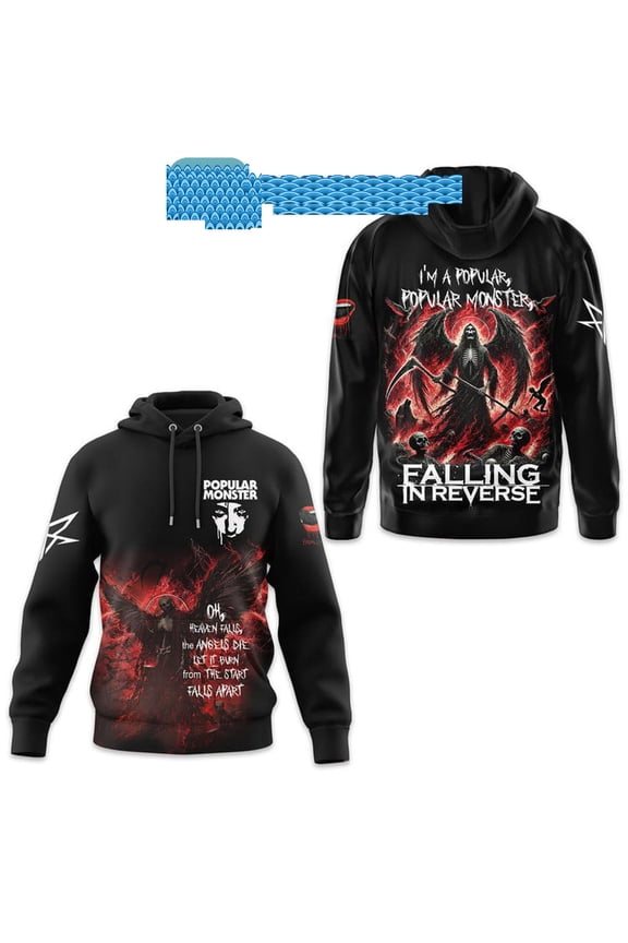 Falling In Reverse Popular Monster Oh Heaven Falls The Angels Die Hoodie T-Shirt