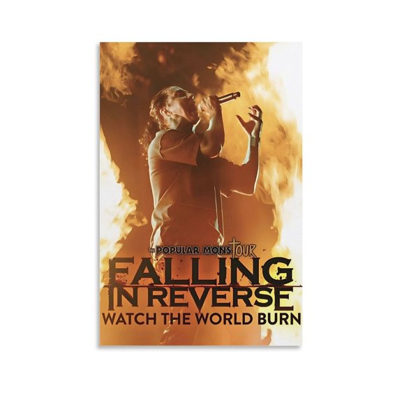 Falling In Reverse Rock Band Art Poster Canvas Art Poster and Wall Art Picture Print Modern Family bedroom Decor Posters 16x24inch(40x60cm)