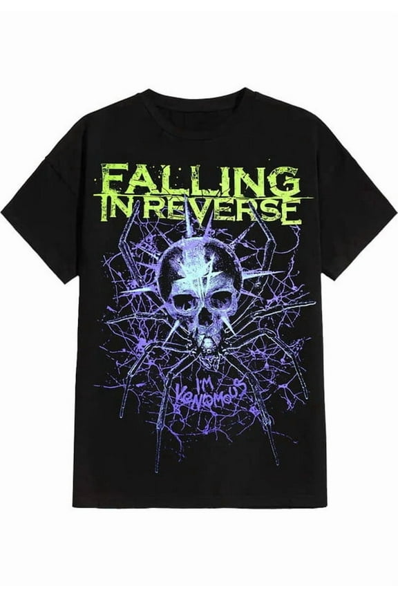 Falling In Reverse T-Shirt, Popular Monster, Unisex Rock Tee - Gift for Rock Lovers,Black color,size M