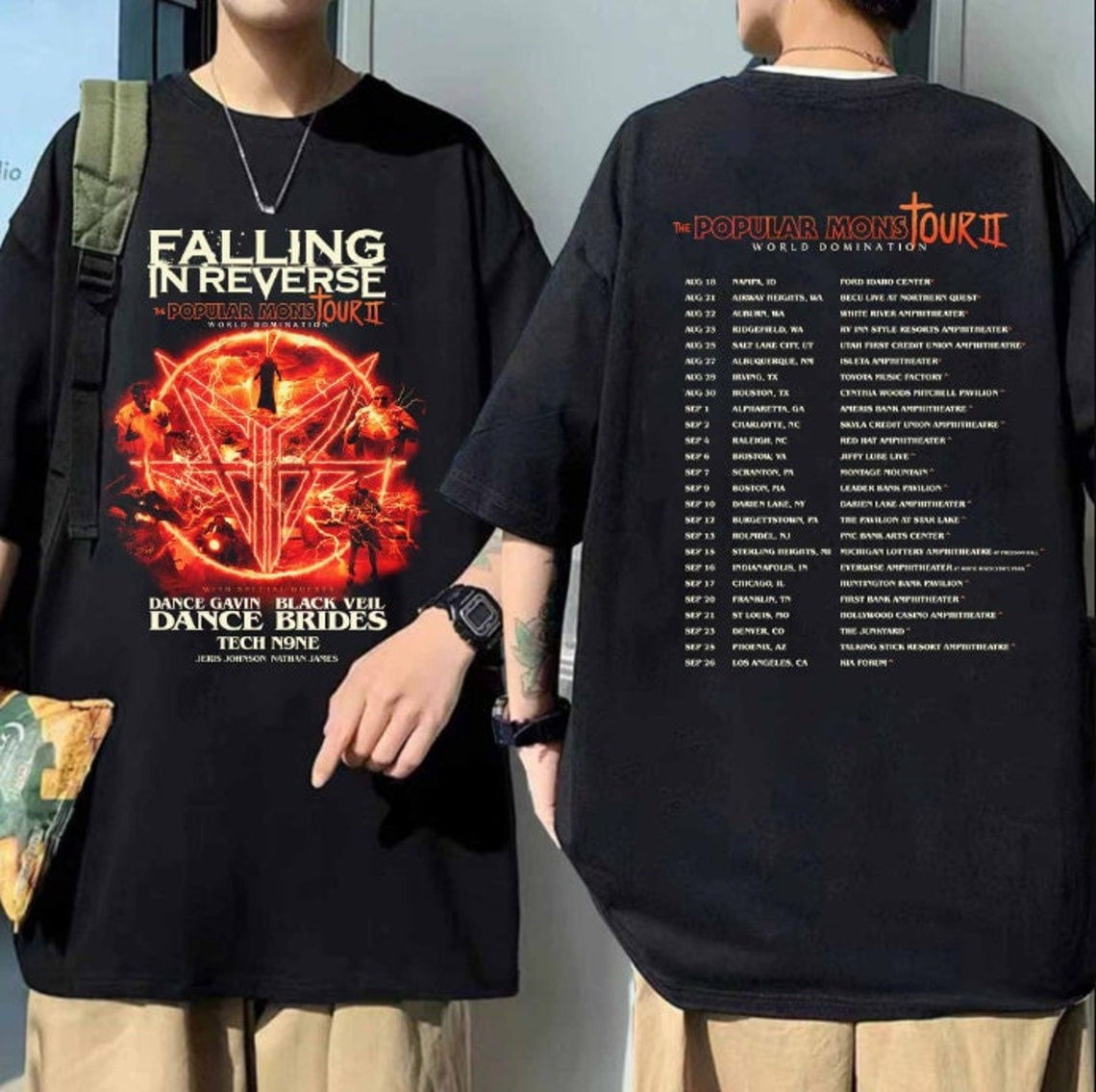 Falling In Reverse The Popular Monstour II Tour 2024 Shirt, Falling In Reverse 2024 Concert Tee