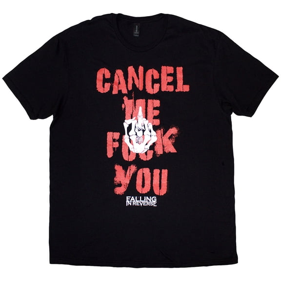 Falling In Reverse Unisex T-Shirt Cancel Me (Black) (Large)