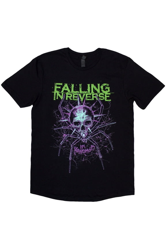 Falling In Reverse Unisex T-Shirt Spider (Black) (Medium)