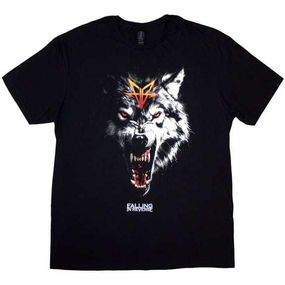 Falling In Reverse Unisex T-Shirt Wolf (Black) (Medium)