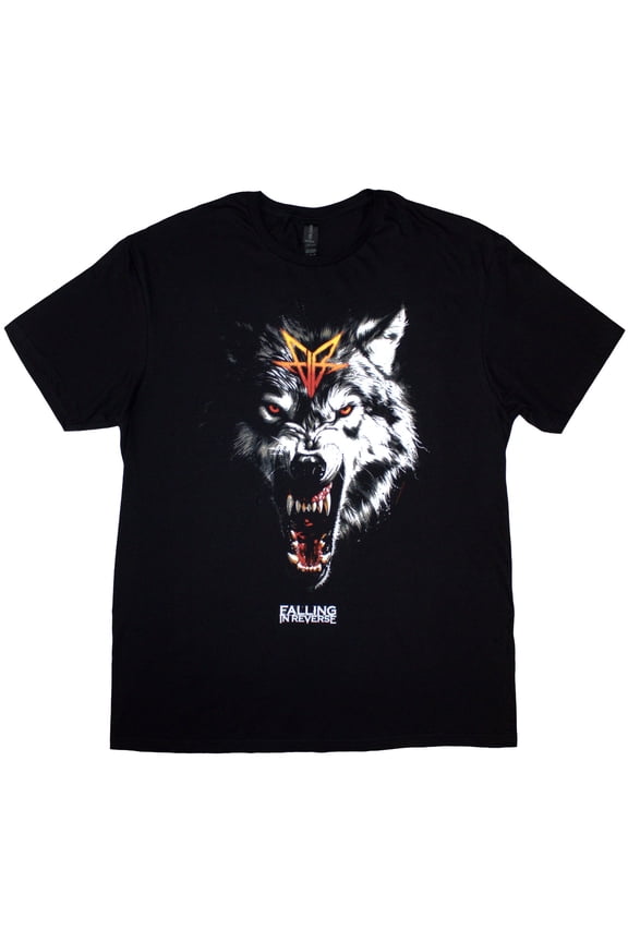 Falling In Reverse Unisex T-Shirt Wolf (Black) (XX-Large)