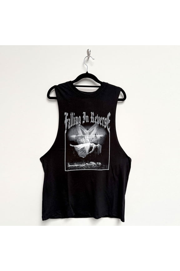 Falling In Reverse Unisex Vest T-Shirt Floating (Black) (Medium)