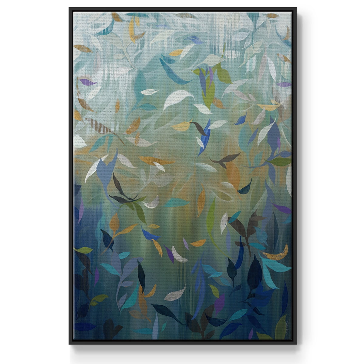 Falling Leaves Framed Premium Gallery Wrapped Canvas - Ready to Hang