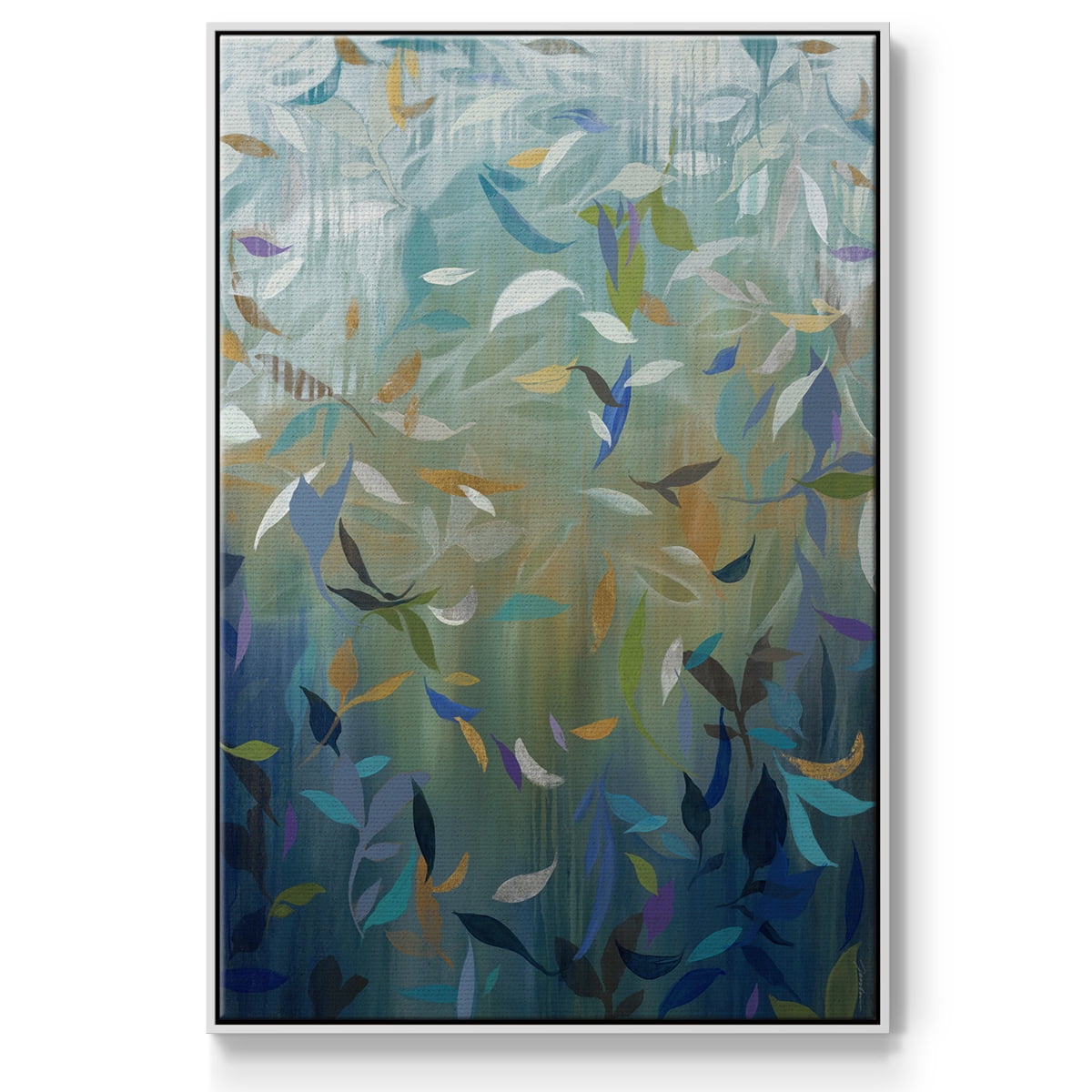 Falling Leaves Framed Premium Gallery Wrapped Canvas - Ready to Hang