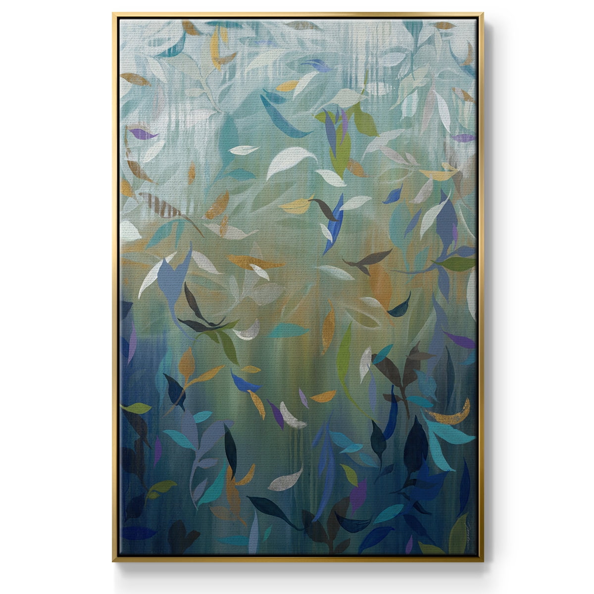 Falling Leaves Framed Premium Gallery Wrapped Canvas - Ready to Hang