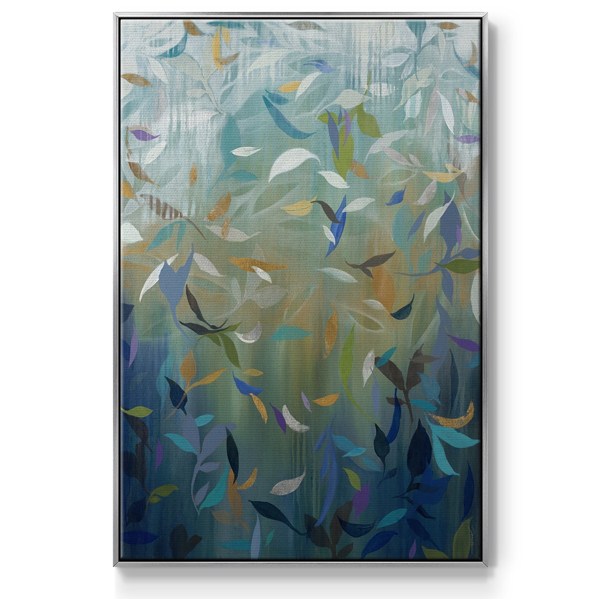 Falling Leaves Framed Premium Gallery Wrapped Canvas - Ready to Hang