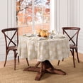 thumbnail image 1 of Elrene Home Fashions Falling Leaves Jacquard Tablecloth, Taupe, 60" x 84" Oval, 1 of 3