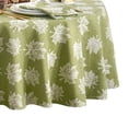 thumbnail image 1 of Elrene Home Fashions Falling Leaves Jacquard Tablecloth, Green, 60" x 84" Oval, 1 of 4