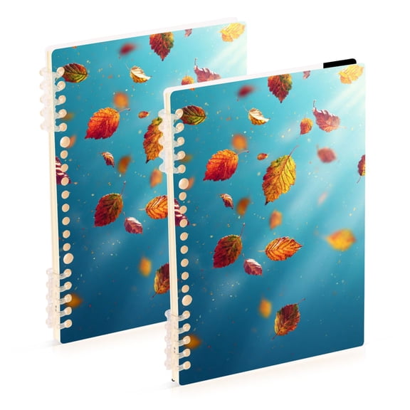 Falling Leaves Notebook Detachable Coil Notebook Diary Plan Book A5 Size 60 Pages 1 Pack
