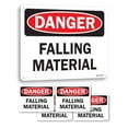 thumbnail image 1 of Falling Material OSHA Danger Rigid Plastic Sign 24 Inch x 18 Inch - 5 Pack, 1 of 8
