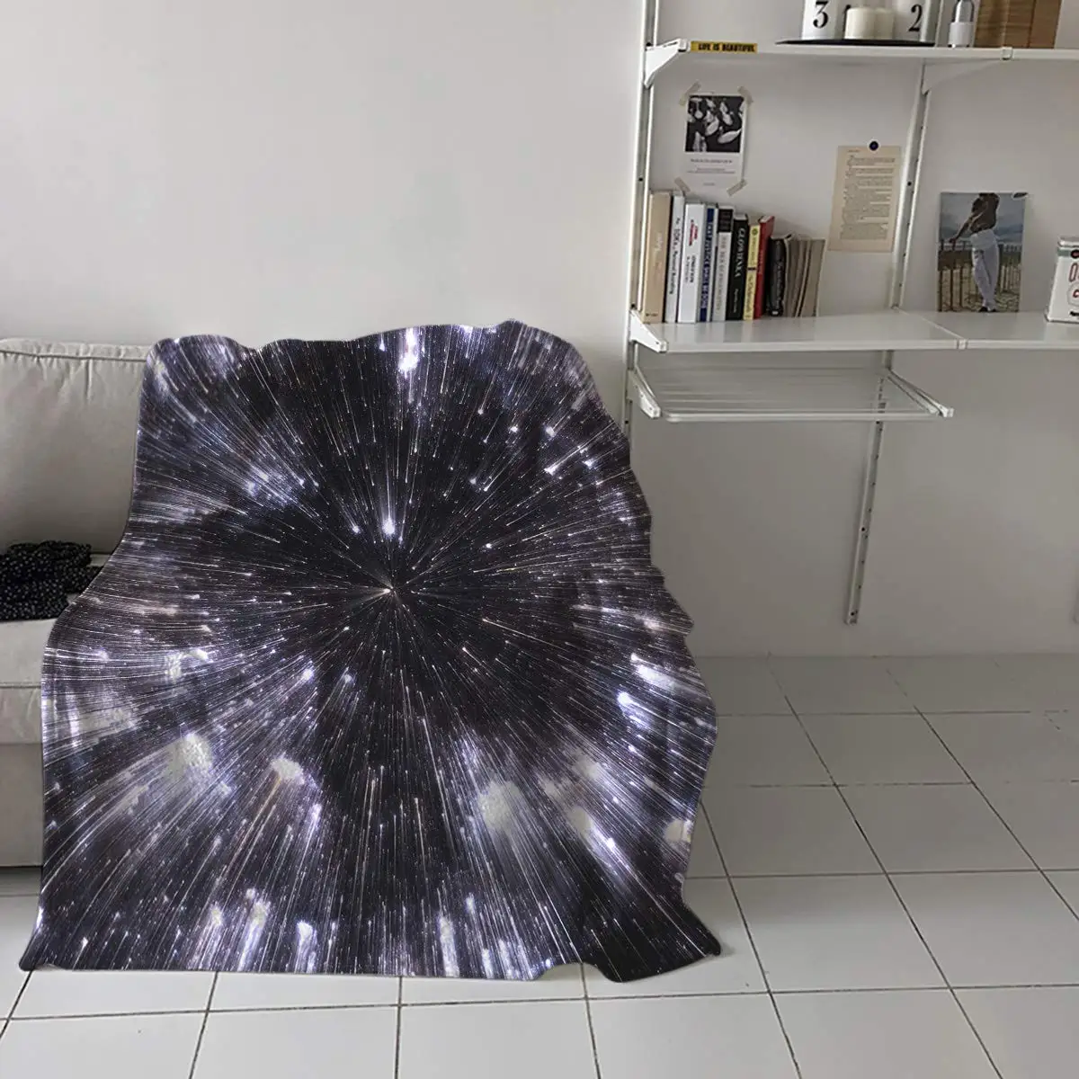 Falling Star Meteor Flannel Throw Blanket King Full Size Super