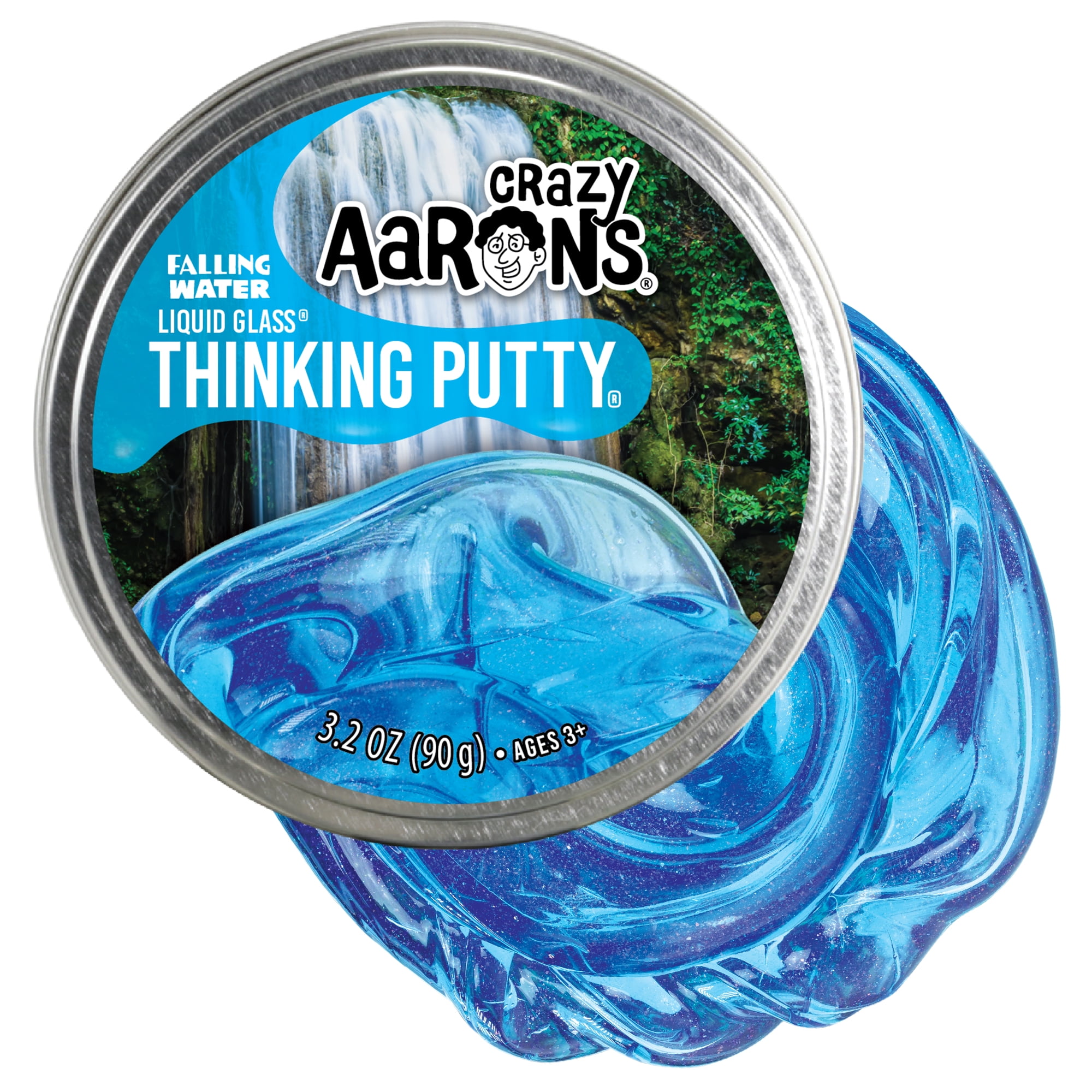Crazy Aarons Falling Water Thinking Putty, Translucent Blue, Ages 3 and Up