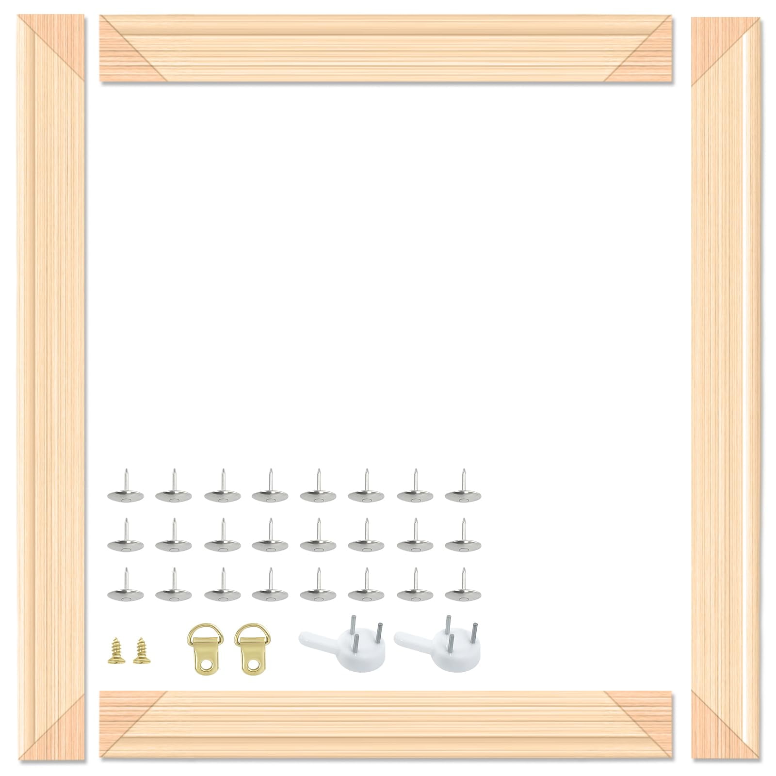 Pixy Canvas Floater Frame 12x12 Inches - For 3/4" Deep Canvas Paintings, Wood Panels, & Wall Art, Rustic Gray