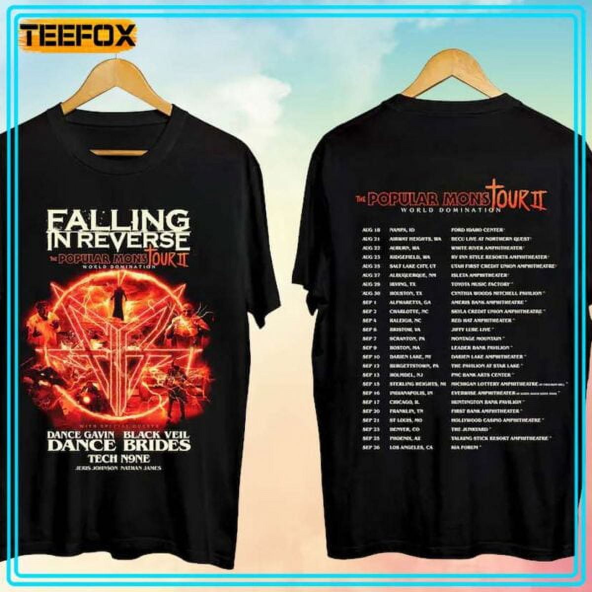 Falling in Reverse Popular Monstour II Tour 2025 Concert TShirt