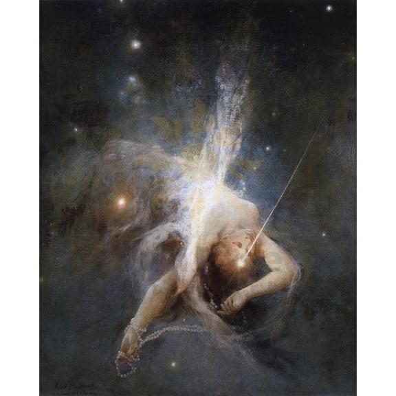 Falling star art decor home, Unframed Canvas