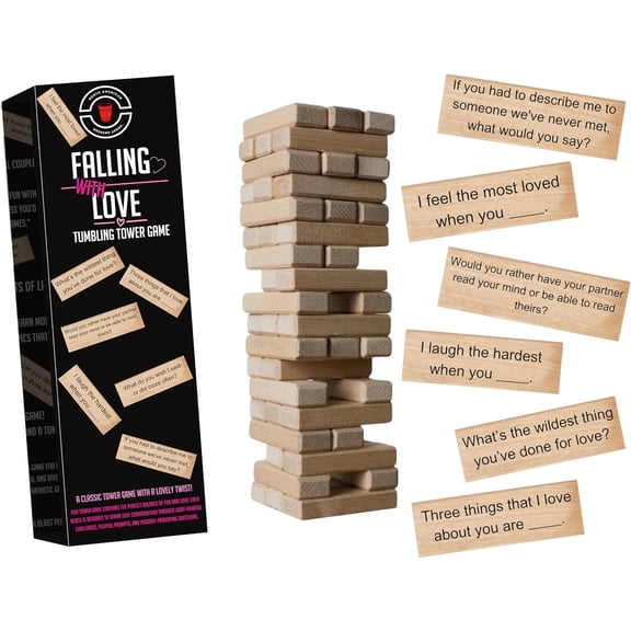 Falling with Love Tumbling Tower Game