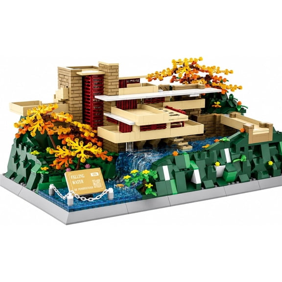 Fallingwater Pennsylvania Building Set World Landmark Architecture Model Collector's Edition 1221 Pieces
