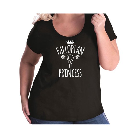 Fallopian Princess Womens Plus Size Scoopneck Tee
