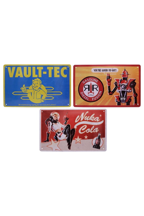 3-Piece Tin Sign Set