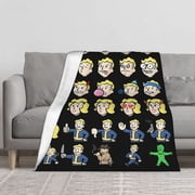 Fallout 3D TV Series Big Size Black Flannel Casual Blanket Suitable for Daily Picnic Trips of the Youth Birthday Gift 40 30 inch