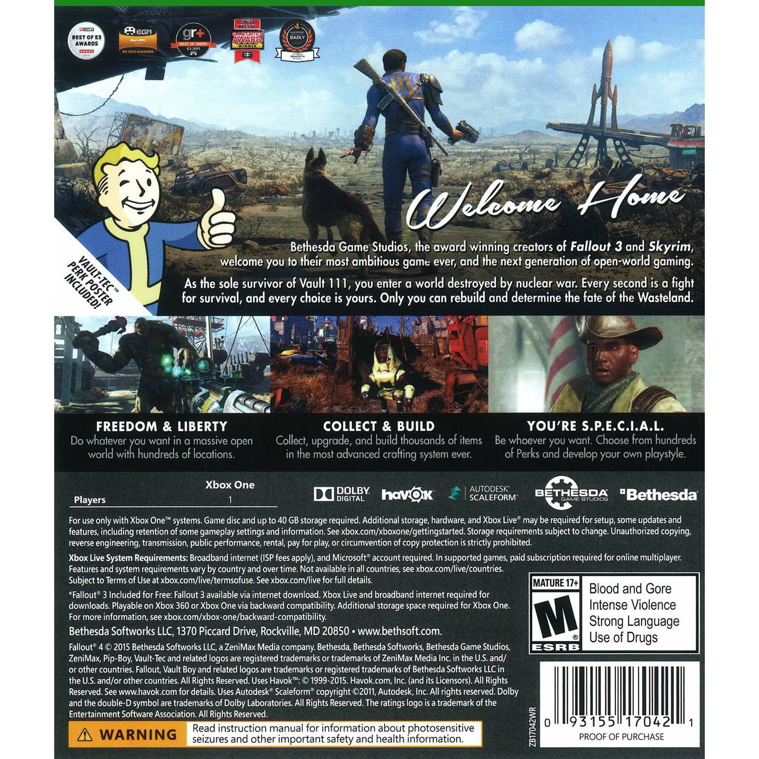 Fallout 4, Bethesda Softworks, Xbox One