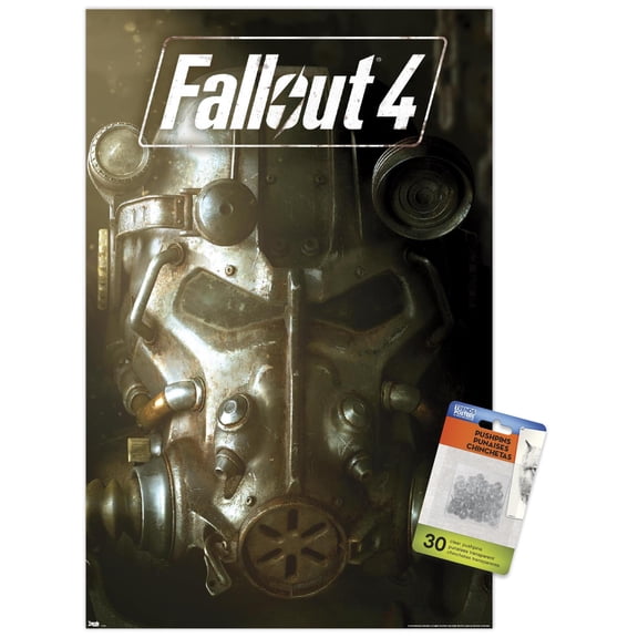 Fallout 4 - Key Art Wall Poster with Push Pins, 14.725" x 22.375"